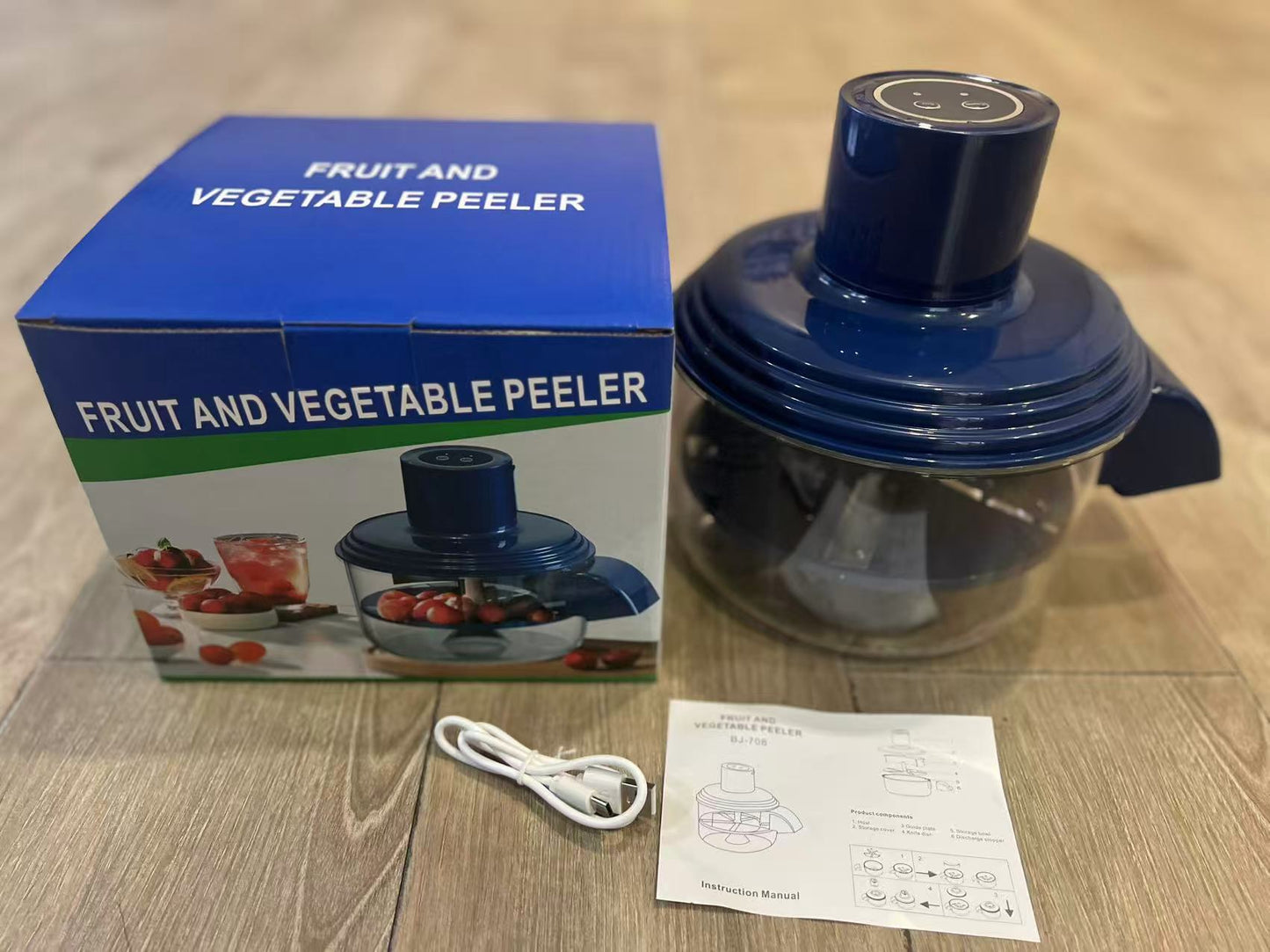 Portable Automatic Electric Peeler for Fruits and Vegetables