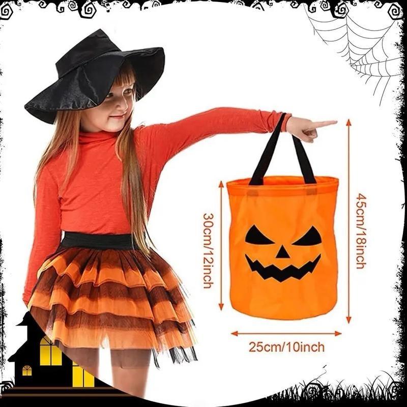 2 Pack Halloween LED Light Pumpkin Bucket
