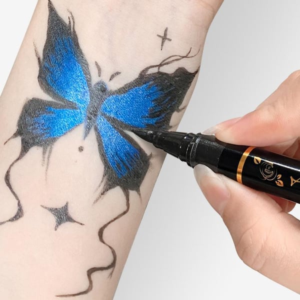 Temporary Tattoo Markers Set-10-Color Body Art Pens