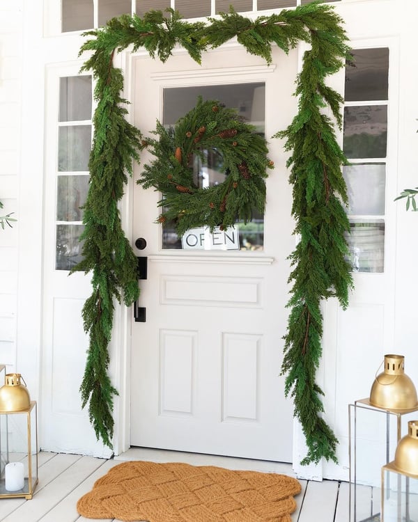 Natural Christmas Greenery - Real Touch Norfolk Pine Garland