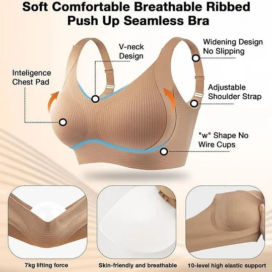 Super Firming Wire-Free Bra All-Day Comfort No More Sagging (3-Pack Value Set)
