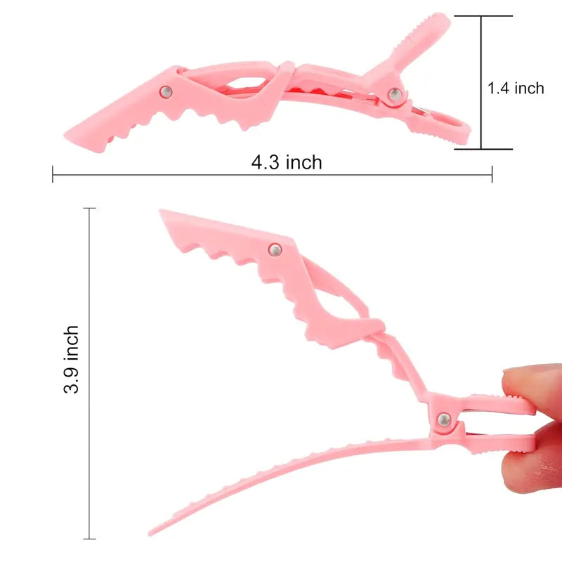 Pastel Alligator Hair Clips 6 Pack
