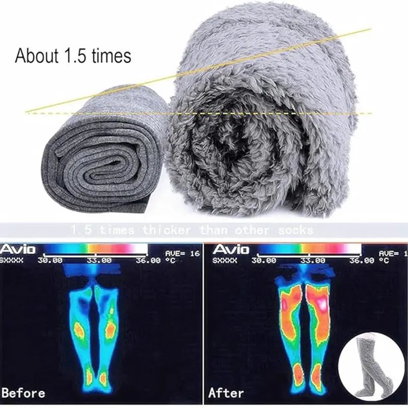 Over-Knee High Fuzzy Long Socks | Winter Warm & Ultra Comfortable