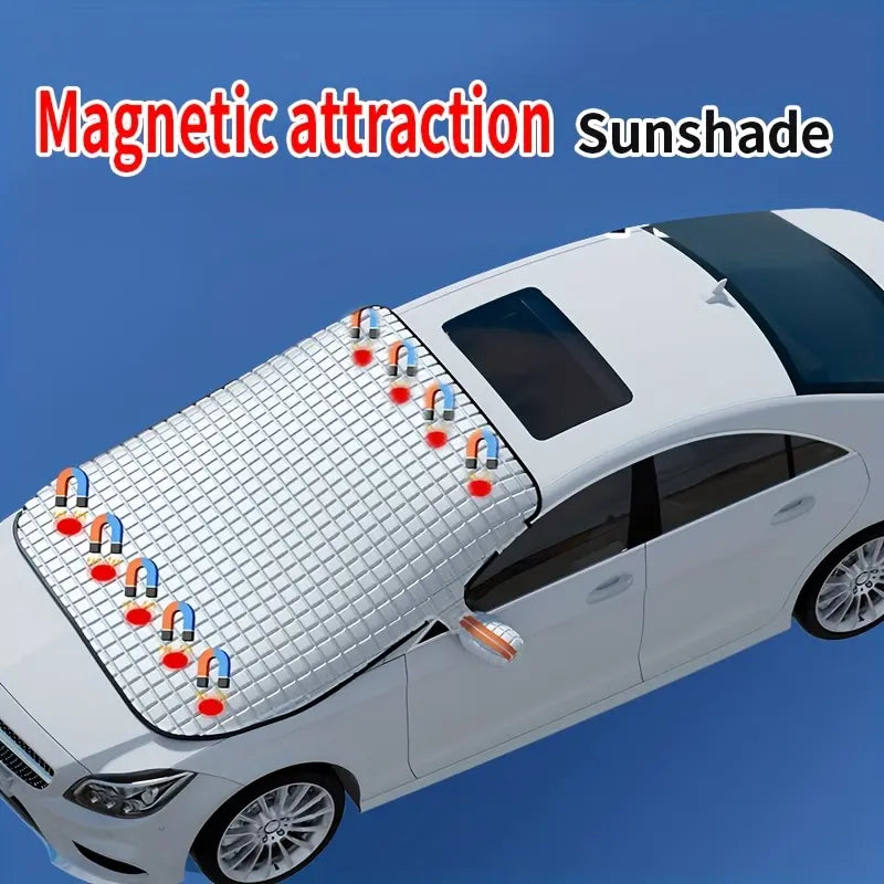 Magnetic Car Windshield Snow Cover | Easy Install & All-Round Protection