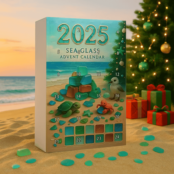 🌊🎄Sea Glass Christmas Tree Advent Calendar-2D Acrylic Christmas Tree Countdown Calendar