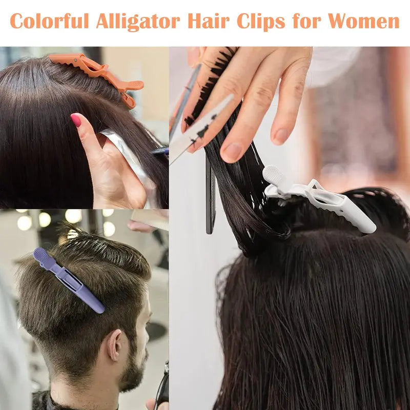 Pastel Alligator Hair Clips 6 Pack