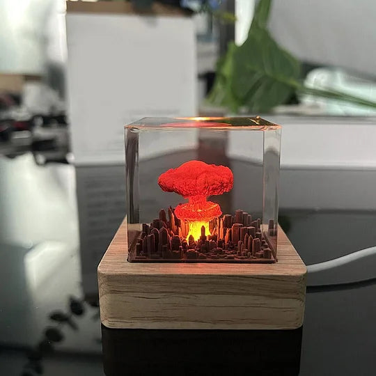 Unique Mushroom Cloud Nuclear Blast Lamp