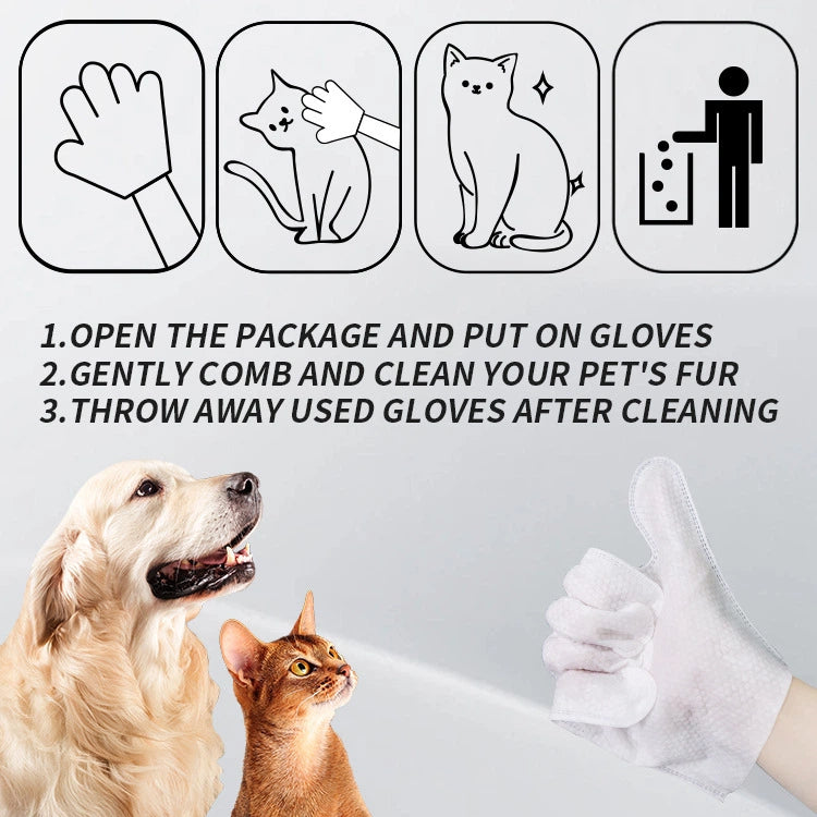 Odor-Removing Pet Grooming Gloves