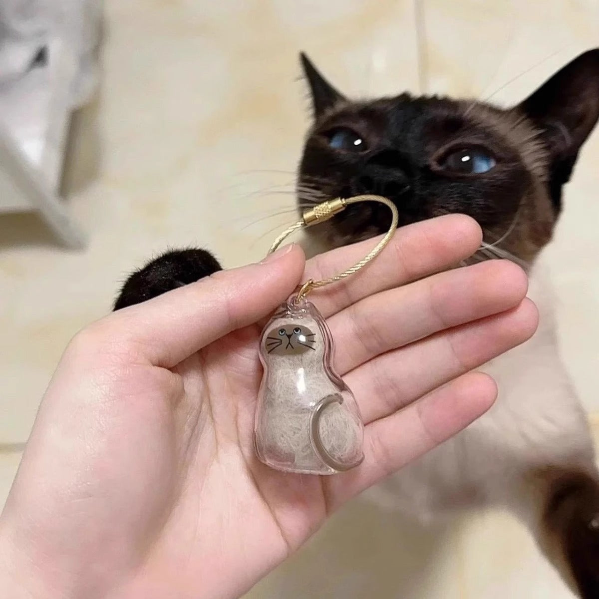 Pet hair storage box capsule pendant