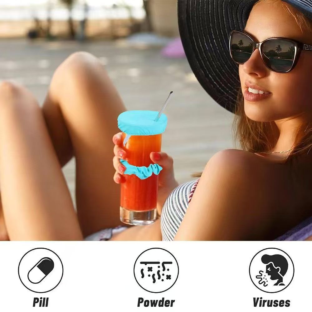 Reusable Anti-Spill Scrunchie Drink Cover