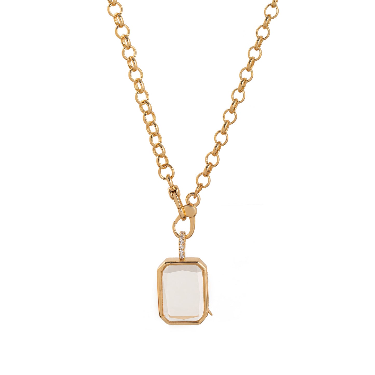 Retro Personalized Photo Box Pendant Necklace