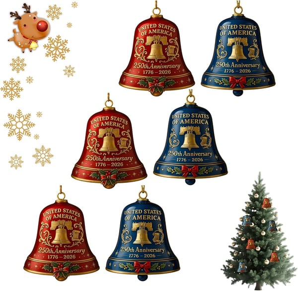 United States 250th Anniversary Bell Ornament