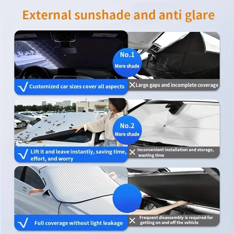 Magnetic Car Windshield Snow Cover | Easy Install & All-Round Protection