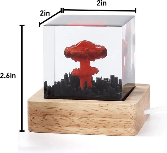 Unique Mushroom Cloud Nuclear Blast Lamp