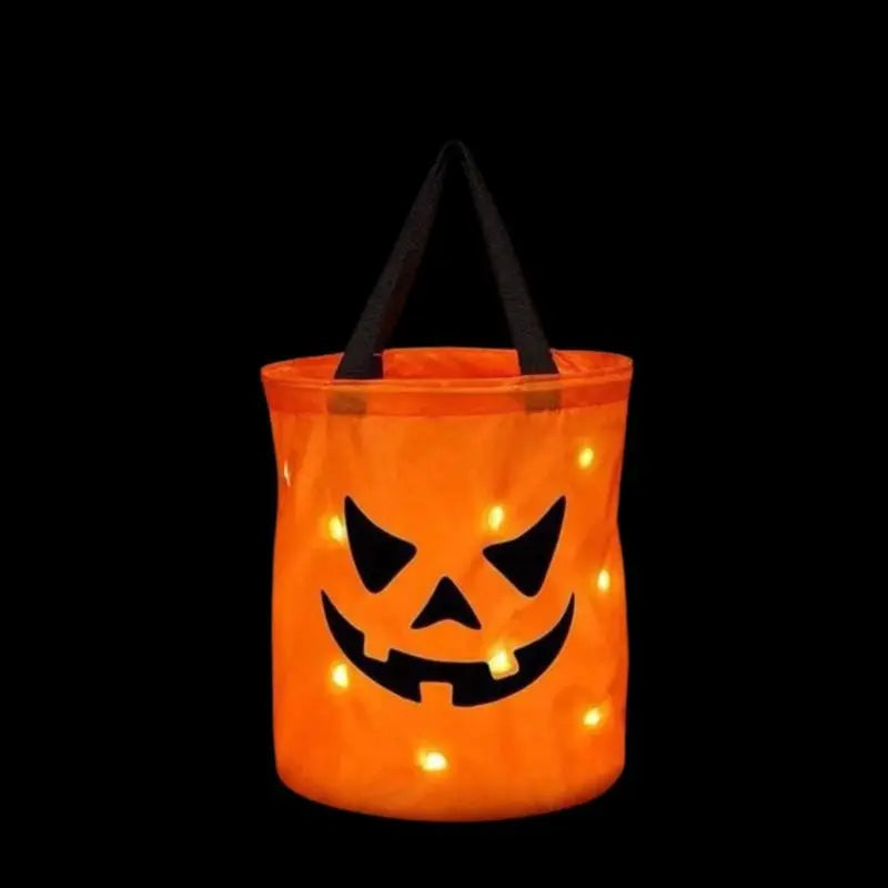 2 Pack Halloween LED Light Pumpkin Bucket