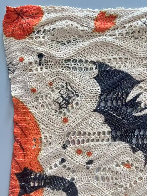 Pumpkin Print Long Sleeve Knit Top for Women - Halloween & Everyday Wear,Spring Summer Fall Ready