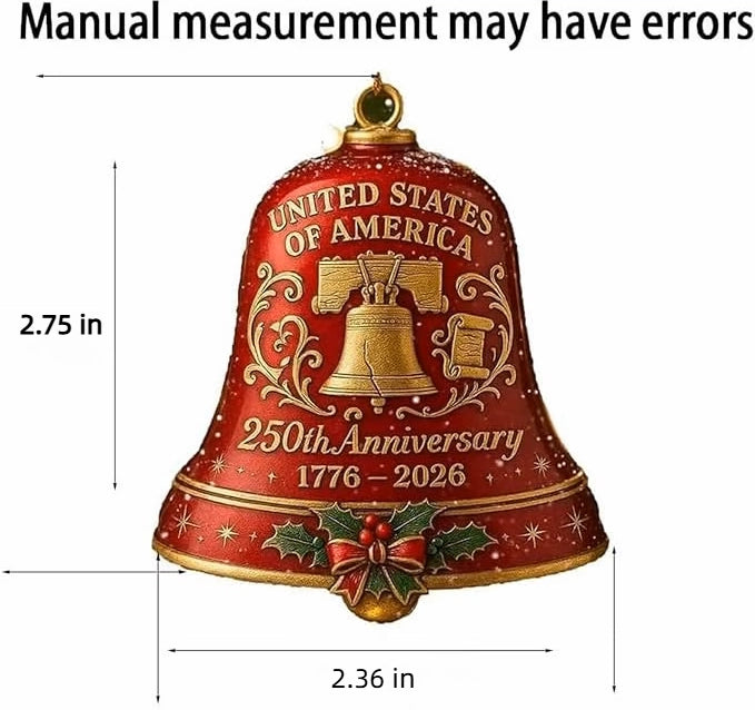 United States 250th Anniversary Bell Ornament