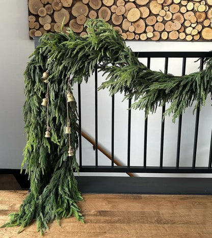 Natural Christmas Greenery - Real Touch Norfolk Pine Garland
