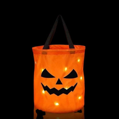 2 Pack Halloween LED Light Pumpkin Bucket