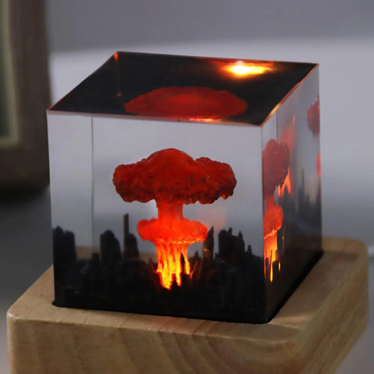 Unique Mushroom Cloud Nuclear Blast Lamp