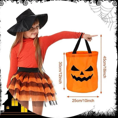 2 Pack Halloween LED Light Pumpkin Bucket