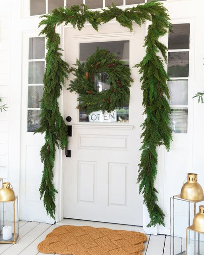 Natural Christmas Greenery - Real Touch Norfolk Pine Garland