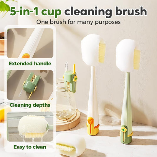 5-in-1 Multifunctional Bottle Cleaning Brush