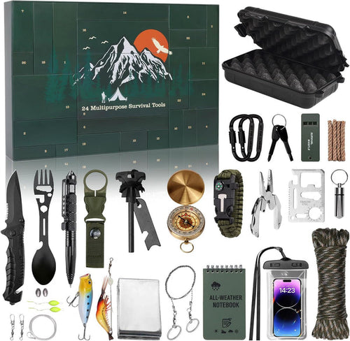 Survival Kit Advent Calendar -  Christmas Gift for Camping Lover