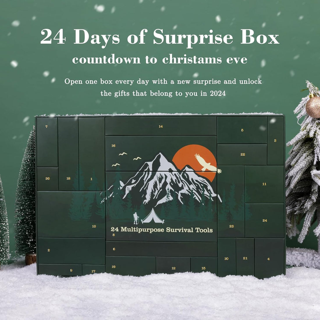 Survival Kit Advent Calendar -  Christmas Gift for Camping Lover