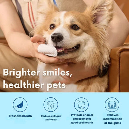 Pet Teeth Cleaning Finger Wipes - Protects Against Dental Diseases