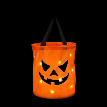 2 Pack Halloween LED Light Pumpkin Bucket
