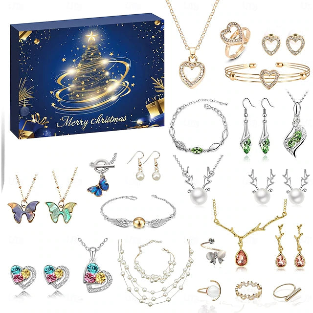 【2025】24 Days Christmas Advent Calendar Jewelry for Girls