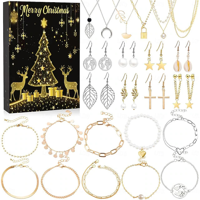 【2025】24 Days Christmas Advent Calendar Jewelry for Girls