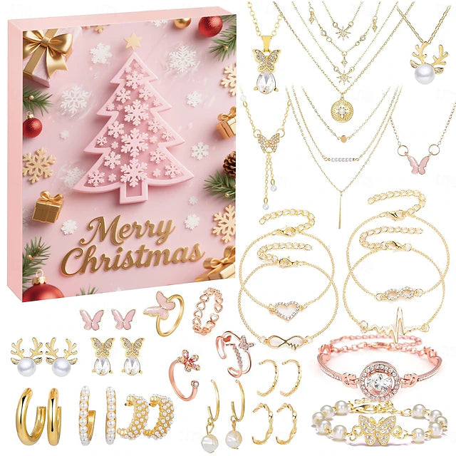 【2025】24 Days Christmas Advent Calendar Jewelry for Girls