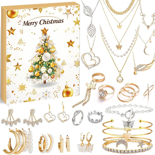 【2025】24 Days Christmas Advent Calendar Jewelry for Girls
