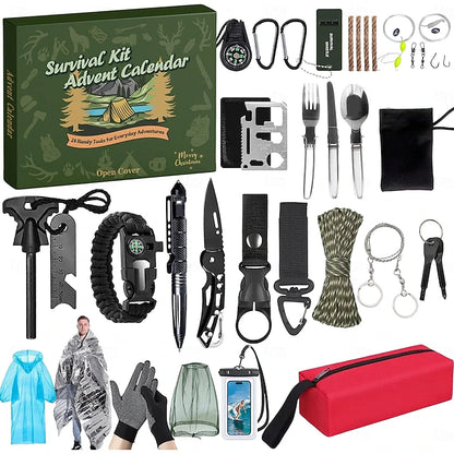 Survival Kit Advent Calendar -  Christmas Gift for Camping Lover