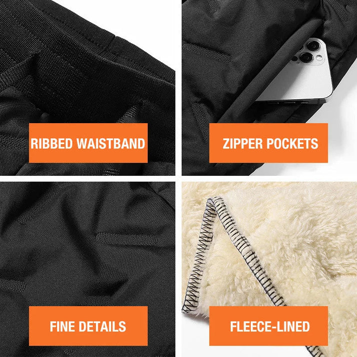 Winter Pants with Zippered Pockets Snow Pants - for Hiking, Workouts, Outdoor Activities